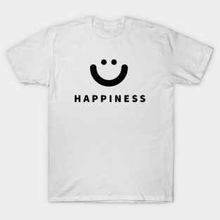 Happiness typography design with a smiley icon by dmerchworld T-Shirt